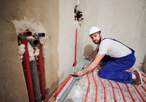What type of work is most generally included under plumbing?